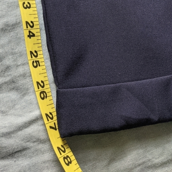 ENGLISH Factory High Rise Navy Blue Paper Bag Waist Pants M Ruffle - Picture 9 of 10